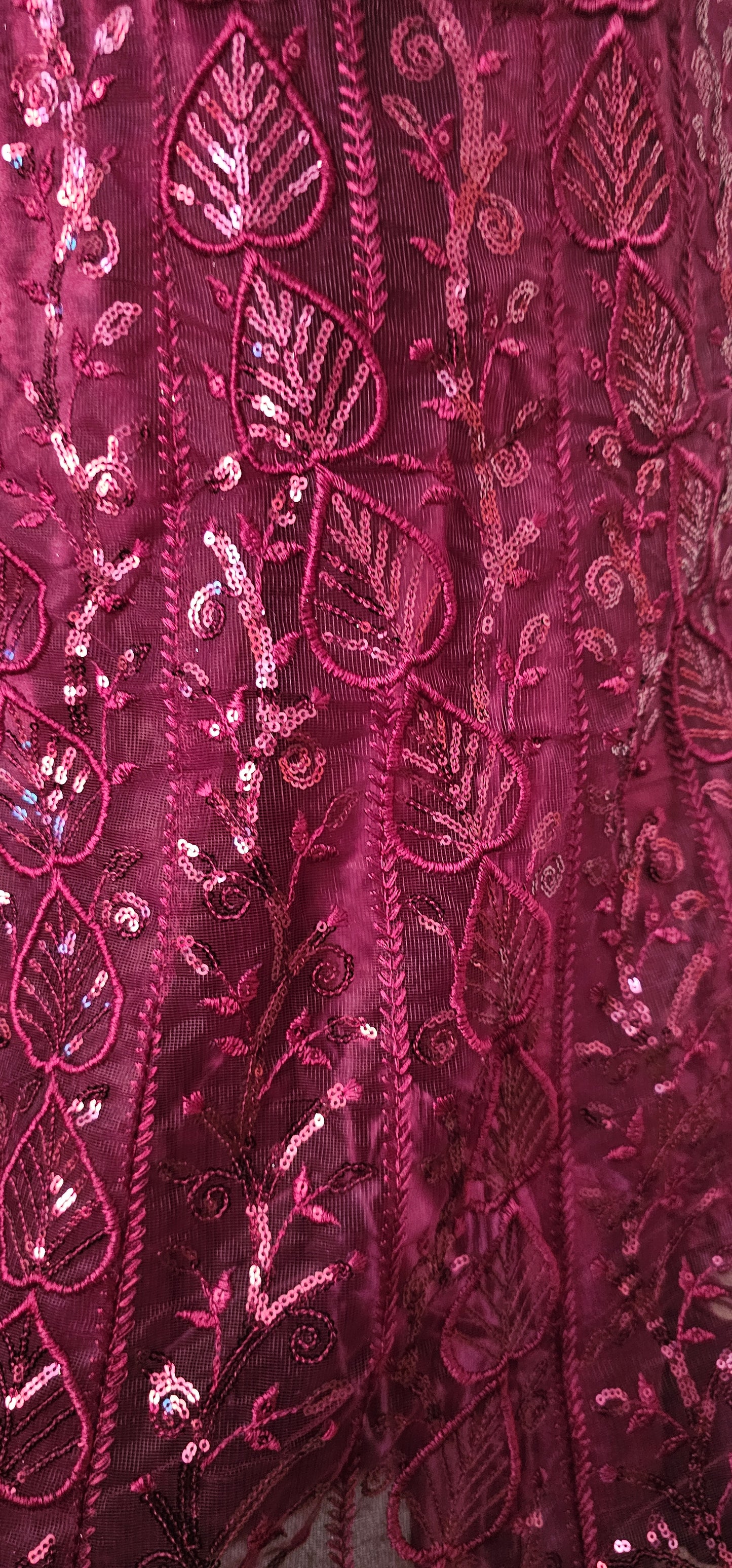 Wine Shourya Net Semi Stitched Lehenga Choli With Dupatta