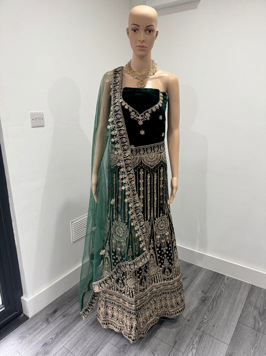 Choti Si Baat Velvet Semi Stitched Lehenga Choli With Dupatta