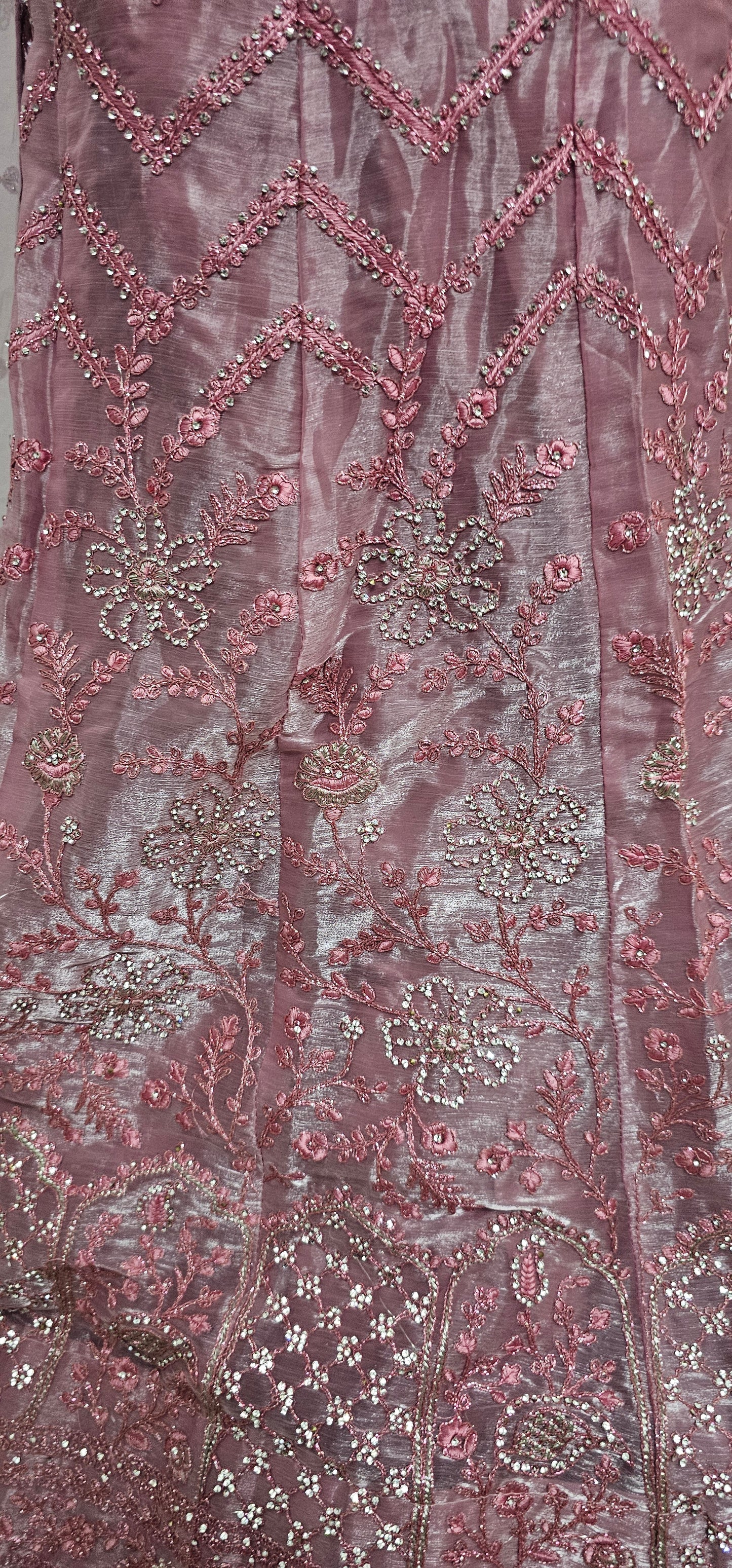 Pink Shraddha Jimmy Choo Semi Stitched Lehenga Choli With Dupatta