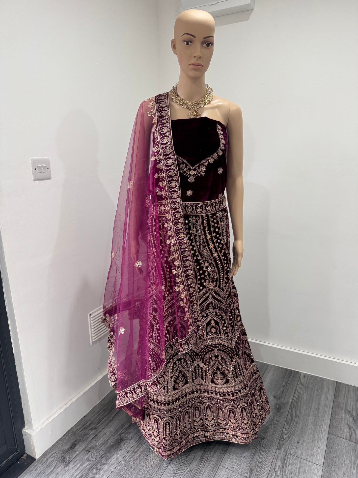Choti Si Baat Four Velvet Semi Stitched Lehenga Choli With Dupatta