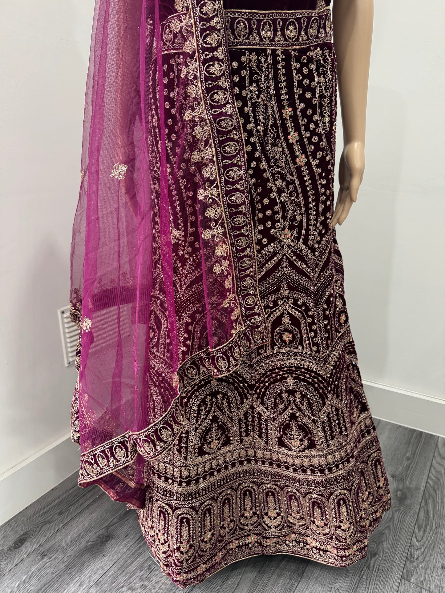 Choti Si Baat Four Velvet Semi Stitched Lehenga Choli With Dupatta