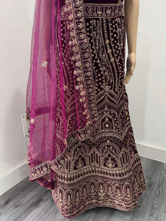 Choti Si Baat Four Velvet Semi Stitched Lehenga Choli With Dupatta
