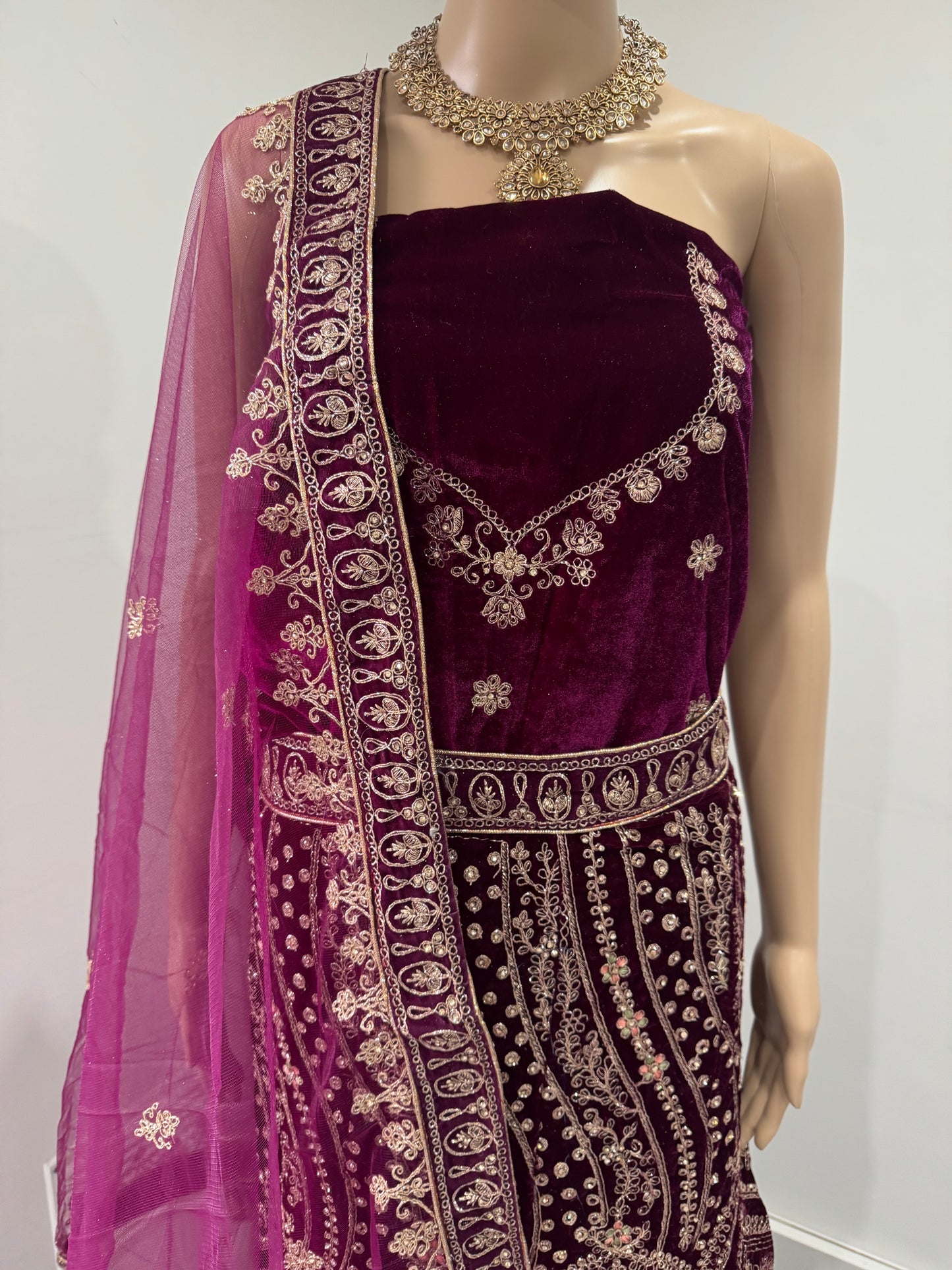 Choti Si Baat Four Velvet Semi Stitched Lehenga Choli With Dupatta